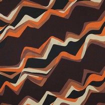 COTTON SATIN ABSTRACT DARK BROWN (thumbnail)