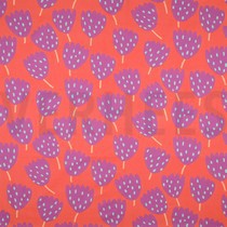 FINE POPLIN TULIPS NERIDA HANSEN CORAL (thumbnail)