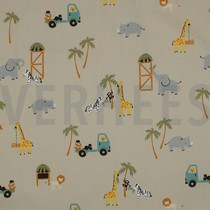 FINE POPLIN SAFARI ANIMALS CAMEL (thumbnail)