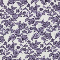 SWEAT MELANGE FLOWERS ECRU MELANGE-PURPLE (thumbnail)