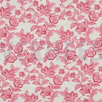 SWEAT MELANGE FLOWERS ECRU MELANGE-PINK (thumbnail)