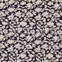 BAMBOO COTTON JERSEY FLOWERS DARK PURPLE (thumbnail)