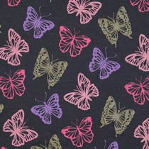 JERSEY MELANGE GLITTER BUTTERFLIES INDIGO MELANGE (thumbnail)