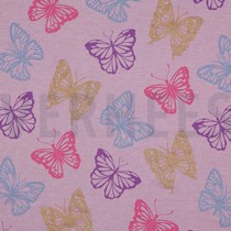 JERSEY MELANGE GLITTER BUTTERFLIES LILAC MELANGE (thumbnail)