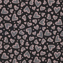 SWEAT MELANGE GLITTER LEOPARD HEARTS ANTHRACITE MELANGE (thumbnail)