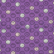 JERSEY GLOW IN THE DARK SMILEYS PURPLE (thumbnail)