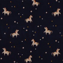 POPLIN UNICORN NAVY (thumbnail)