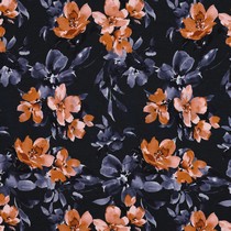 FRENCH TERRY DIGITAL FLOWERS NAVY (thumbnail)