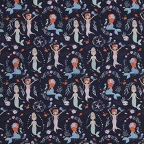 POPLIN DIGITAL MERMAIDS NAVY (thumbnail)