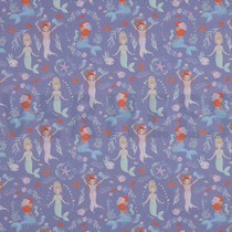 POPLIN DIGITAL MERMAIDS LAVENDER (thumbnail)