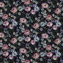 POPLIN DIGITAL FLOWERS BLACK (thumbnail)