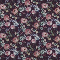 POPLIN DIGITAL FLOWERS DARK PURPLE (thumbnail)