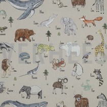 POPLIN DIGITAL ANIMALS BEIGE (thumbnail)