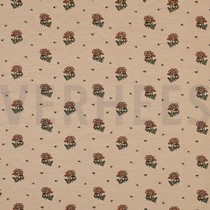 BAMBOO COTTON JERSEY SMALL FLOWERS SAND (thumbnail)