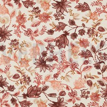 LINEN JERSEY DIGITAL FLOWERS COGNAC (thumbnail)