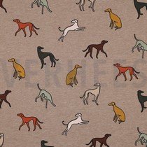 JERSEY MELANGE DOGS TAUPE (thumbnail)