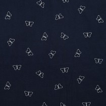 BABYCORD GLITTER BUTTERFLIES NAVY (thumbnail)