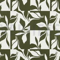 CANVAS ABSTRACT LEAVES FOREST GREEN (thumbnail)