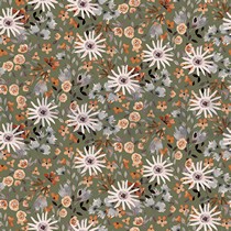 SWEAT DIGITAL FLOWERS FOREST GREEN (thumbnail)