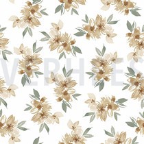 JERSEY DIGITAL FLOWERS AND LEAVES WHITE/GREEN (thumbnail)