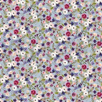 POPLIN DIGITAL FLOWERS BABY BLUE (thumbnail)