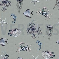 CANVAS DIGITAL UNDERWATER ANIMALS LINEN - LOOK  MINT (thumbnail)