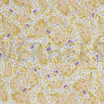 DOUBLE GAUZE DIGITAL PAISLEY WHITE/ LAVENDER (thumbnail)