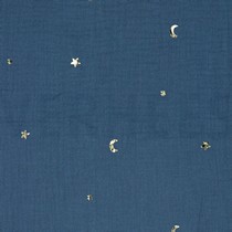 DOUBLE GAUZE FOIL MOON AND STARS JEANS (thumbnail)