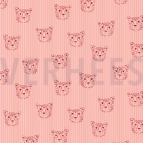 POPLIN LEOPARD PORTRAIT ROSE (thumbnail)