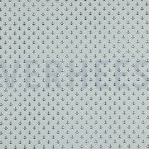 POPLIN PETIT ANCHOR WHITE/GREY (thumbnail)