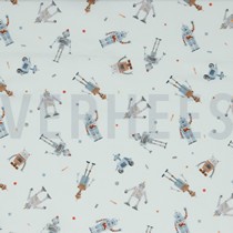 POPLIN DIGITAL ROBOTS WHITE (thumbnail)