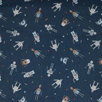 POPLIN DIGITAL ROBOTS NAVY (thumbnail)