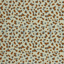 LINEN JERSEY SMALL FLOWERS NATURAL/DARK APRICOT/BLUE (thumbnail)