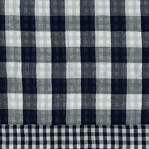 DOUBLE GAUZE DOUBLE SIDED CHECKS NAVY (thumbnail)