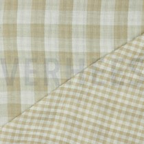 DOUBLE GAUZE DOUBLE SIDED CHECKS BEIGE (thumbnail)