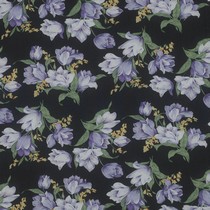 CHIFFON FLOWERS BLACK / LILAC (thumbnail)