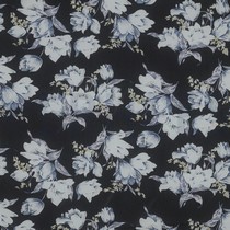 CHIFFON FLOWERS BLACK / LIGHT BLUE (thumbnail)