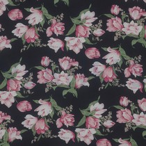 CHIFFON FLOWERS NAVY / PINK (thumbnail)