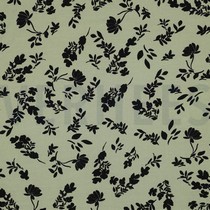 PRINTED VISCOSE FLOWERS LIGHT GREEN (thumbnail)