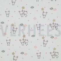 POPLIN GLITTER SWEET MOUSE ECRU (thumbnail)