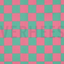 COATED COTTON CHECK GREEN / PINK (thumbnail)