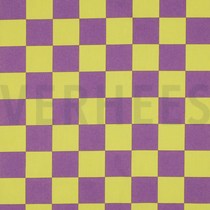 COATED COTTON CHECK YELLOW / PURPLE (thumbnail)