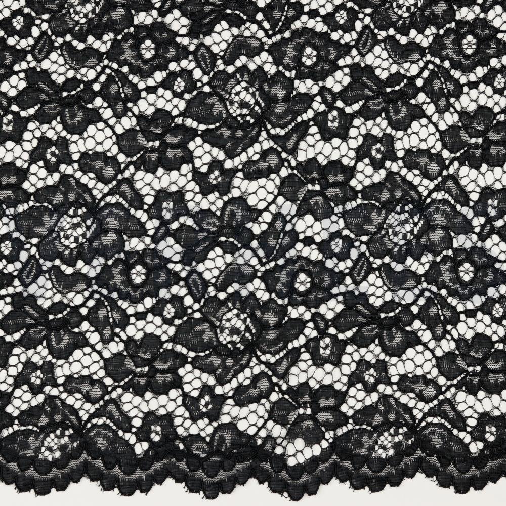 LACE BORDER 2 SIDES BLACK