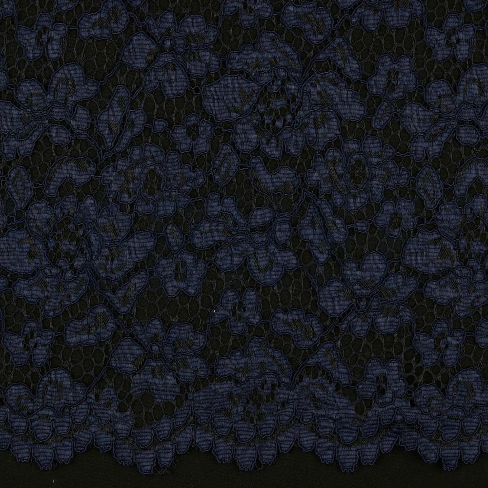 LACE BORDER 2 SIDES NAVY