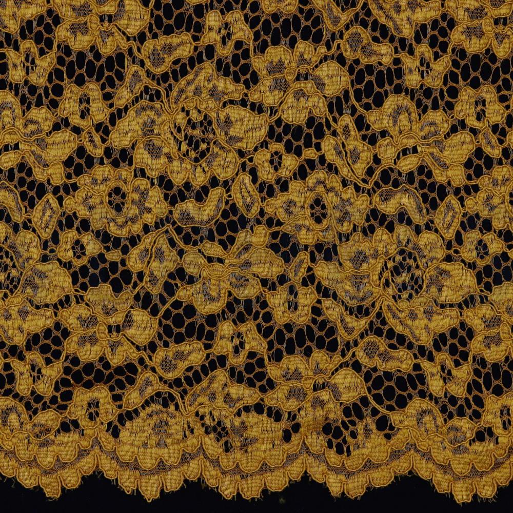 LACE BORDER 2 SIDES OCHRE