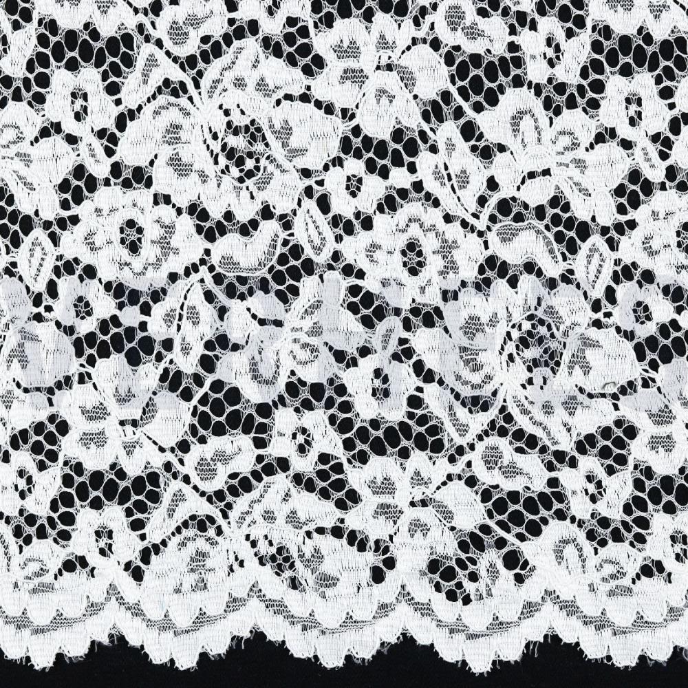 LACE BORDER 2 SIDES WHITE