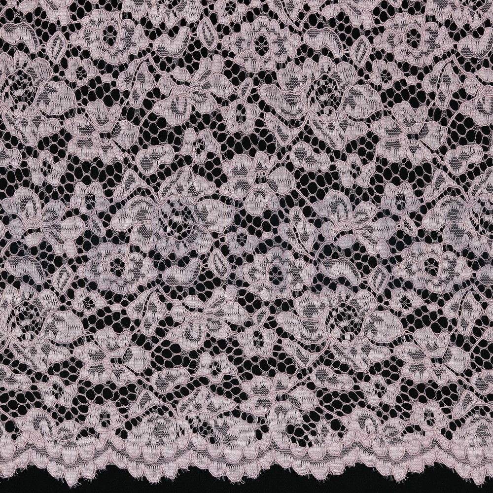 LACE BORDER 2 SIDES MAUVE