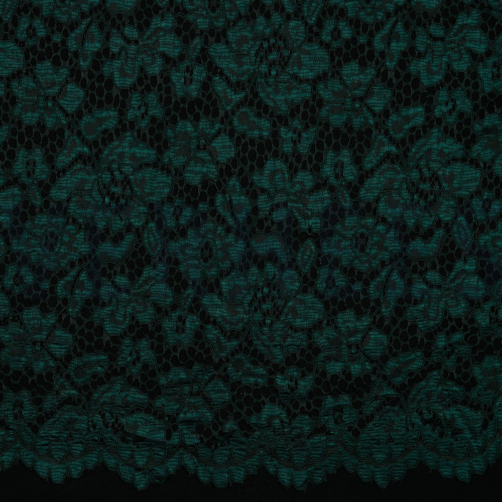 LACE BORDER 2 SIDES DARK GREEN