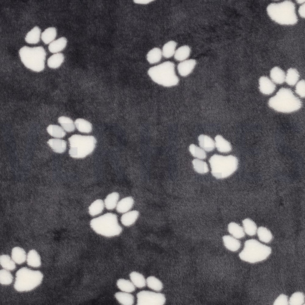 FLEECE DOG PAW DARK GREY (hover)