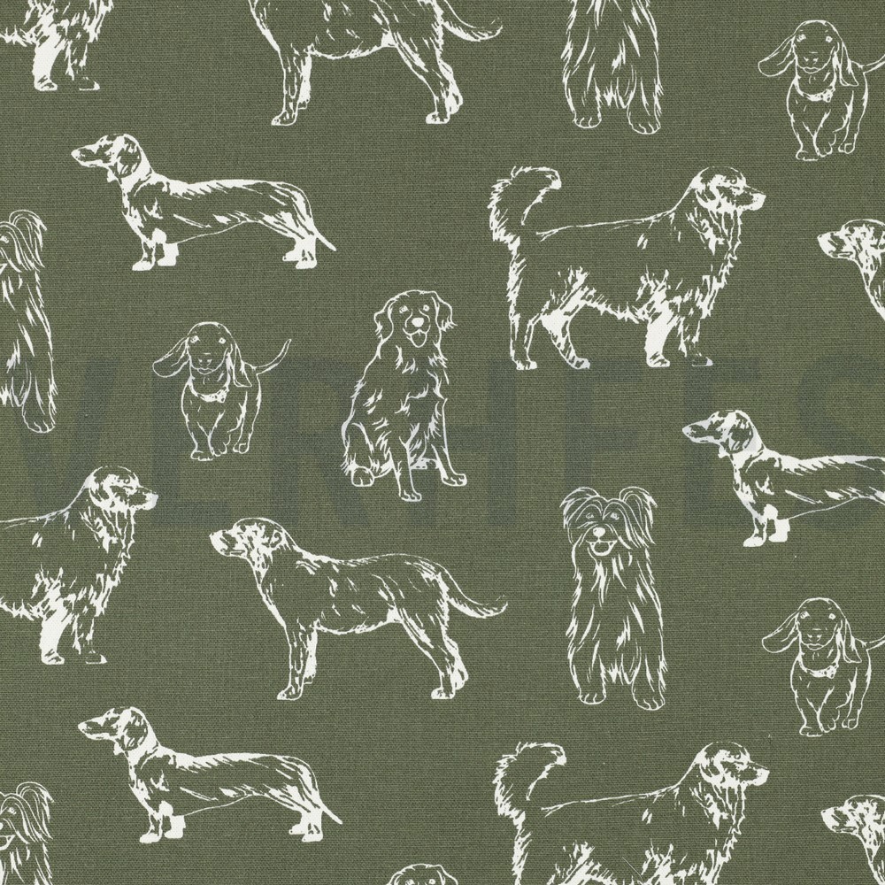 CANVAS DOGS GREEN